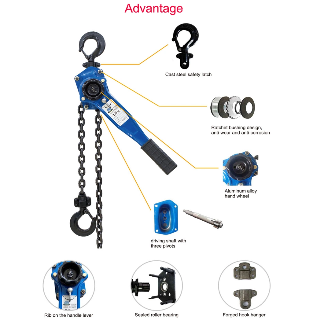 Hsh-E Type 1.5 Ton 5 FT Construction Lever Hoist with CE and GS Certification